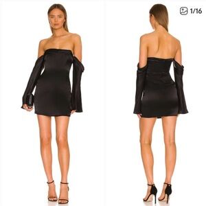 Camila Coelho Strapless Black Dress